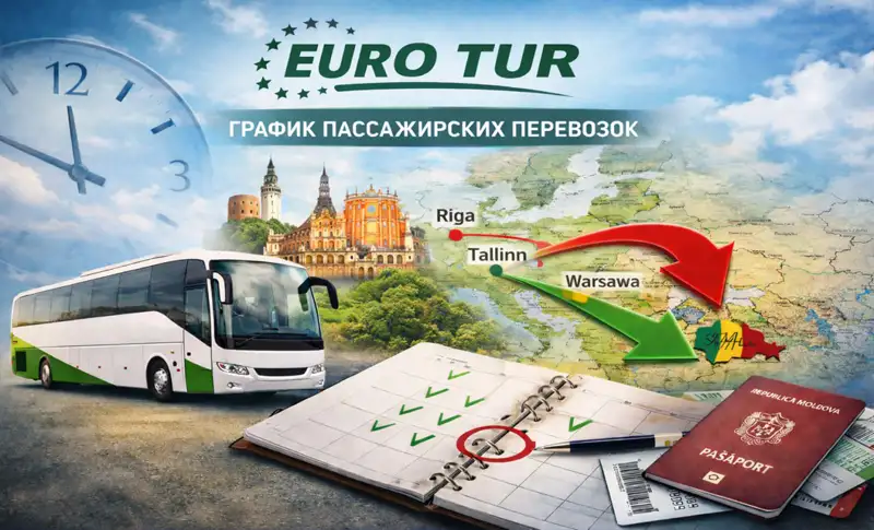 График пассажирских перевозок из Молдовы в Европу